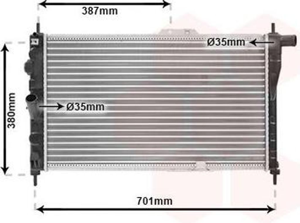 VAN WEZEL 81002004 Kühler Wasserkühler Motorkühler für DAEWOO Espero Limousine