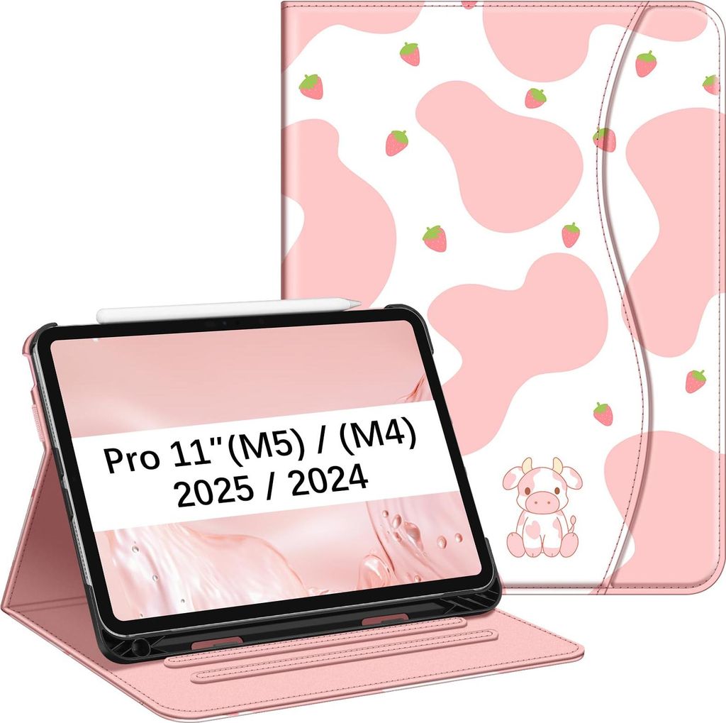 Fintie Hülle für iPad Pro 11 Zoll (M5/M4) 2025/2024 mit Stifthalter, Multi-Winkel Betrachtung Folio Stand Schutzhülle Case mit Dokumentschlitze,...
