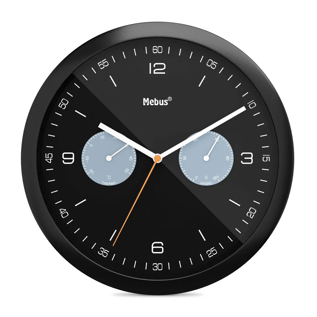 Horloge murale Mebus pour surveiller l'humidité et l'heure chez soi