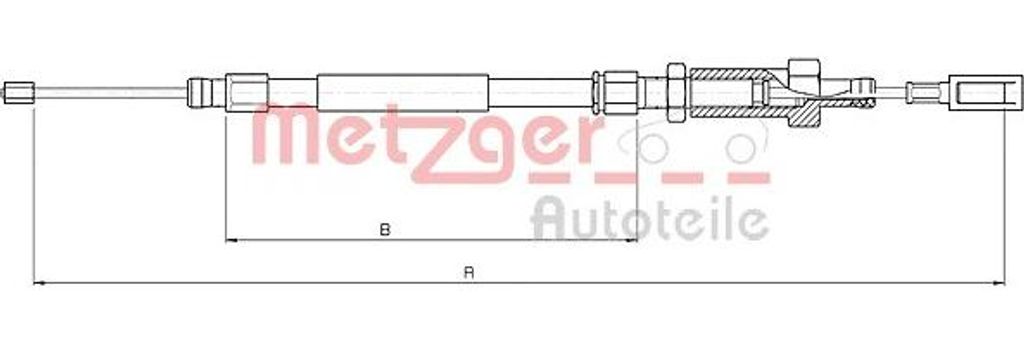 METZGER Handbremsseil Seilzug Feststellbremse für FIAT DUCATO Kasten (244) Vorne 10.4726