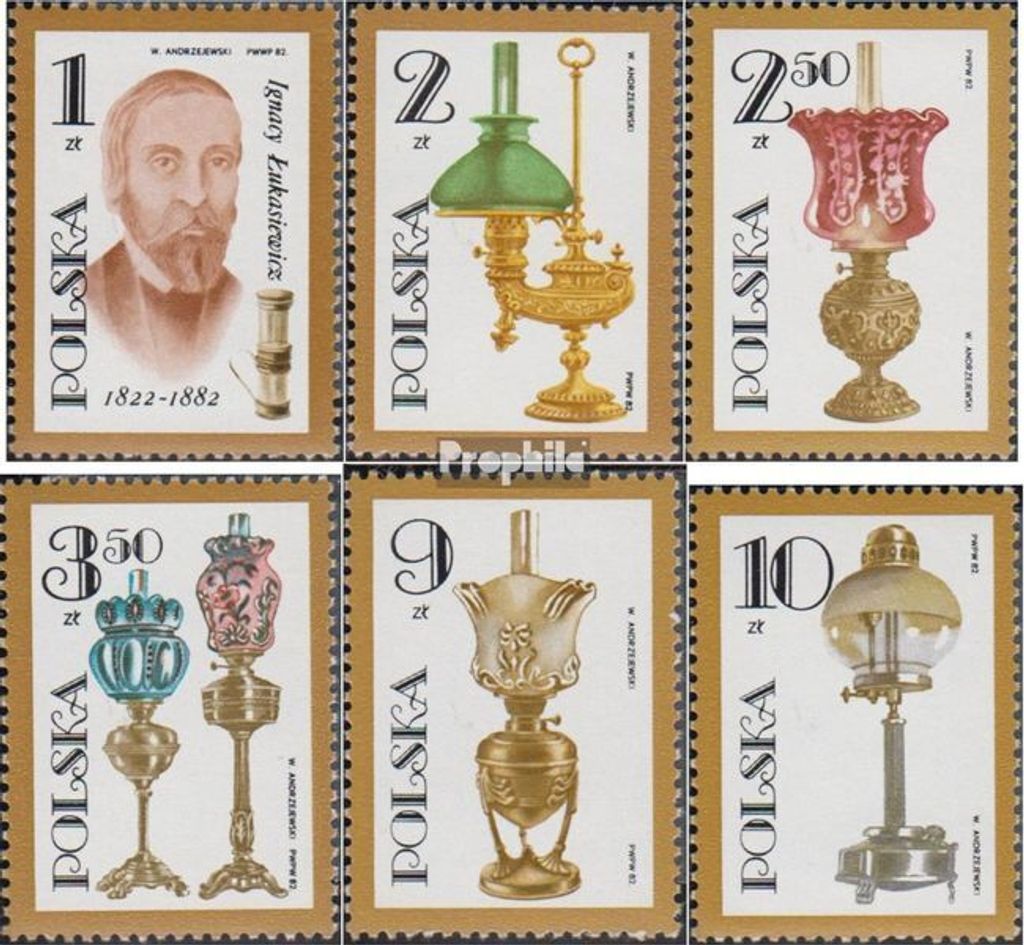 Briefmarken Polen 1982 Mi 2799-2804 (kompl.Ausg.) gestempelt Todestag Ignacy Lukasiewicz