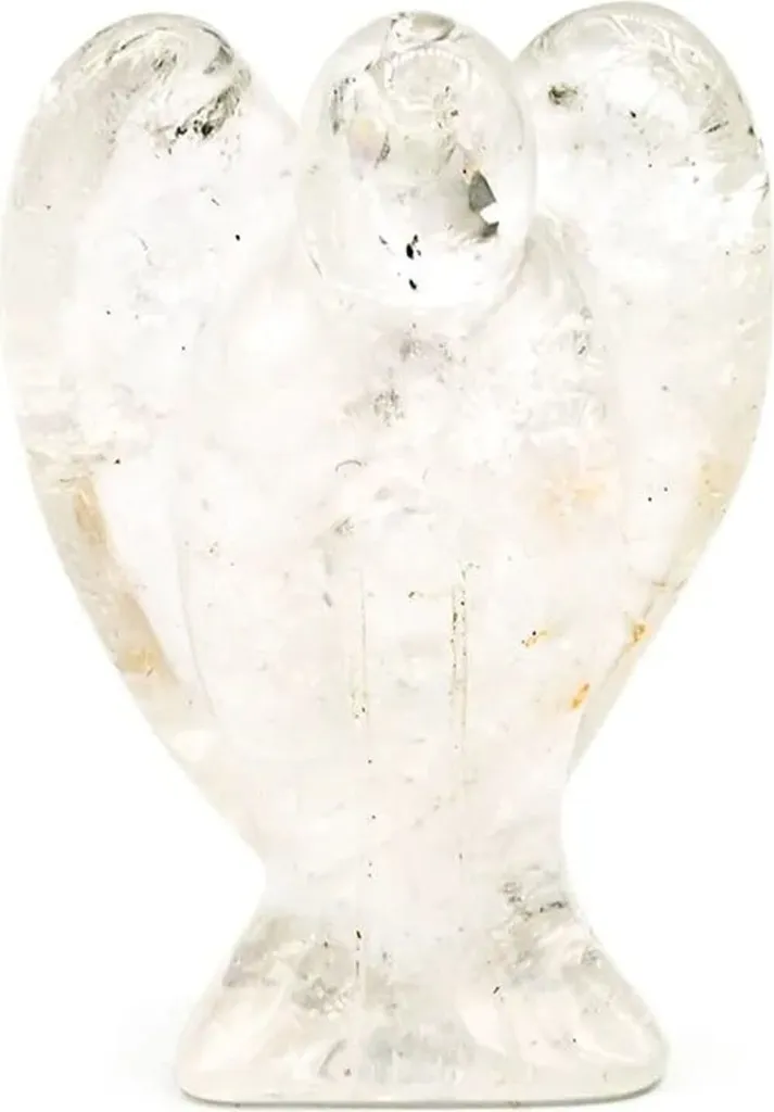 Cristal de roche ange 3,8 cm - Lot de 3 figurines en quartz naturel