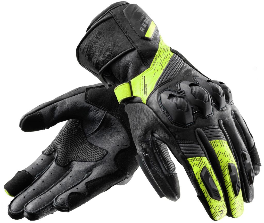 Rebelhorn Viper Motorrad Handschuhe, schwarz/grau/gelb, XL Produktbild 