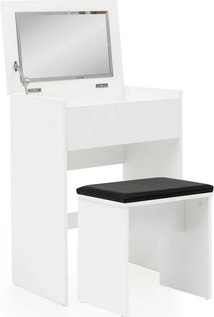 Coiffeuse WL5.730 60x81x40 cm Blanc Table Console en Bois Élégante