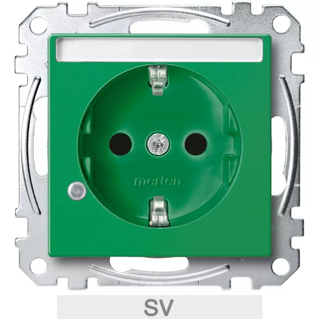 Identifier Circuit Spécifique avec Prise Merten Vert MEG2303-0304 M