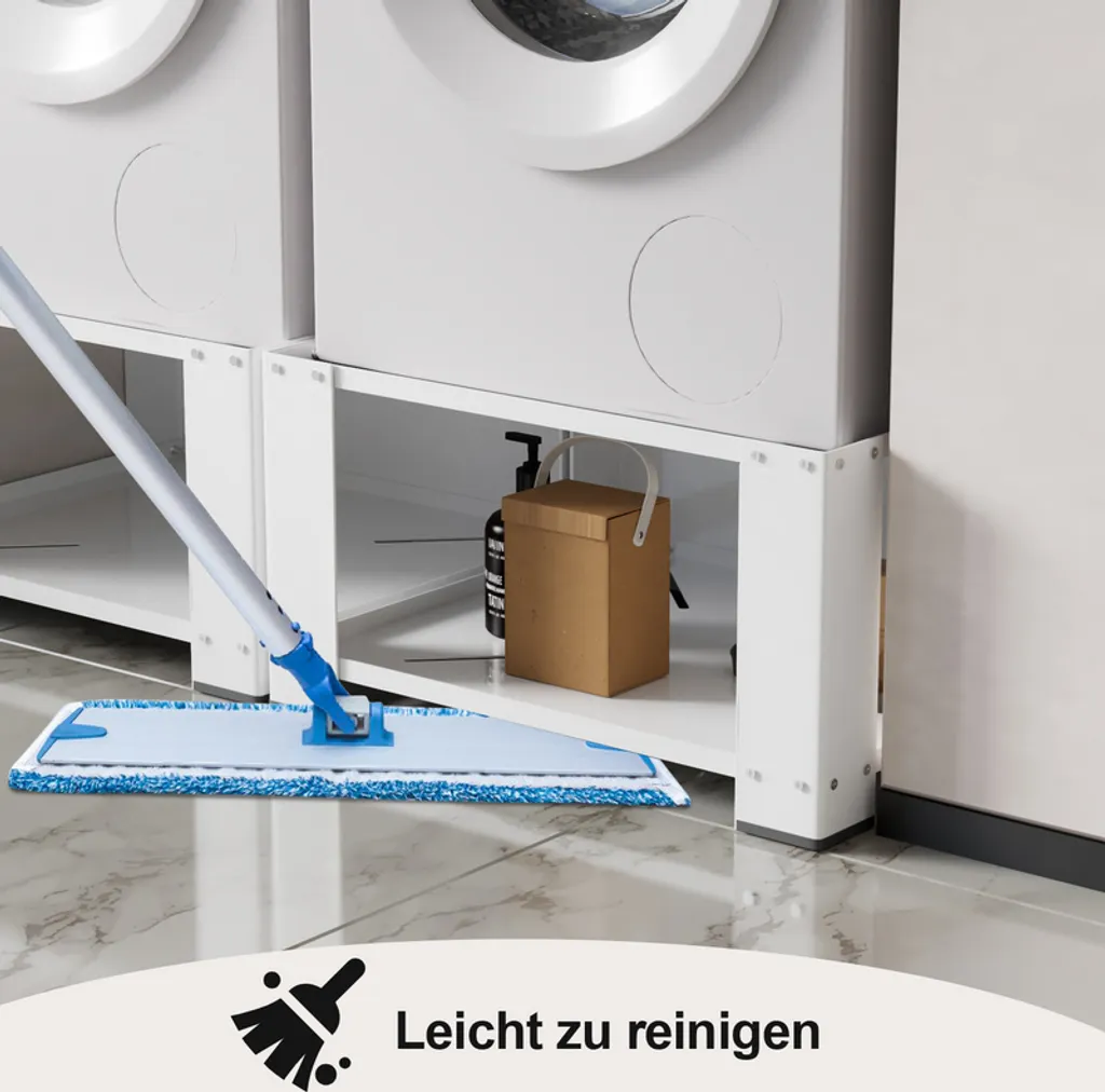 Socle Lave-linge 60x60cm Antivibration avec Structure Acier Renforcé
