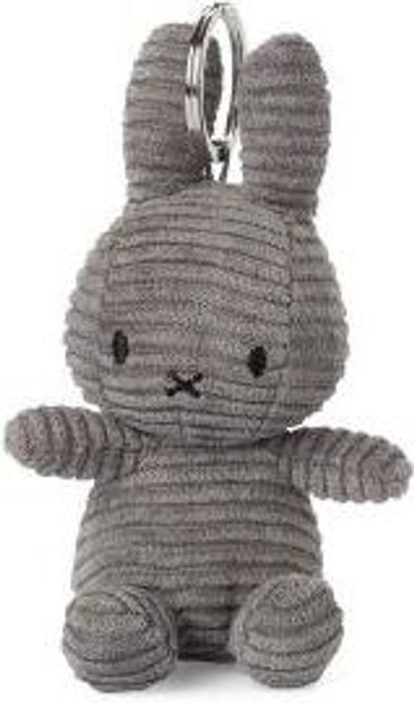 A stuffed toy keychain of a rabbit.