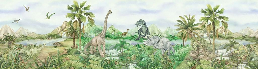 Sanders & Sanders samolepicí tapeta bordura dinosaurus Obrázek produktu 