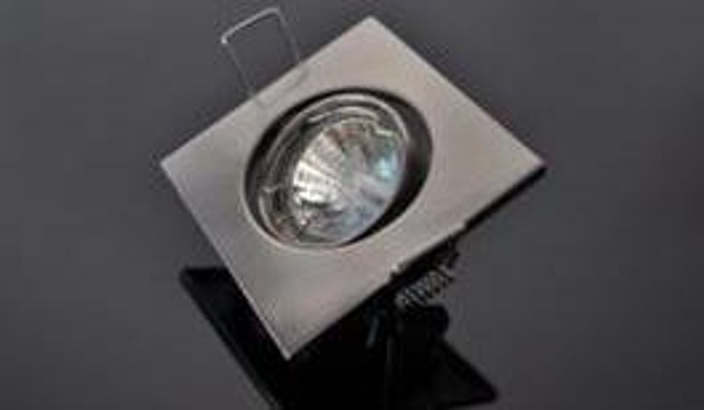 3943 Einbau Rahmen Eckig 82x82mm Eisen gebürstet schwenkbar für LED/Halogen