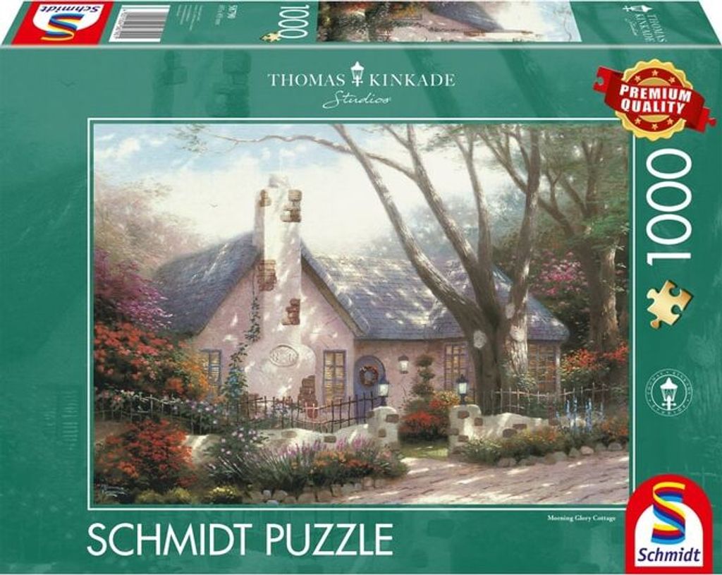 Puzzle - Thomas Kinkade - Morning Glory Cottage - 1000 Produktbild 