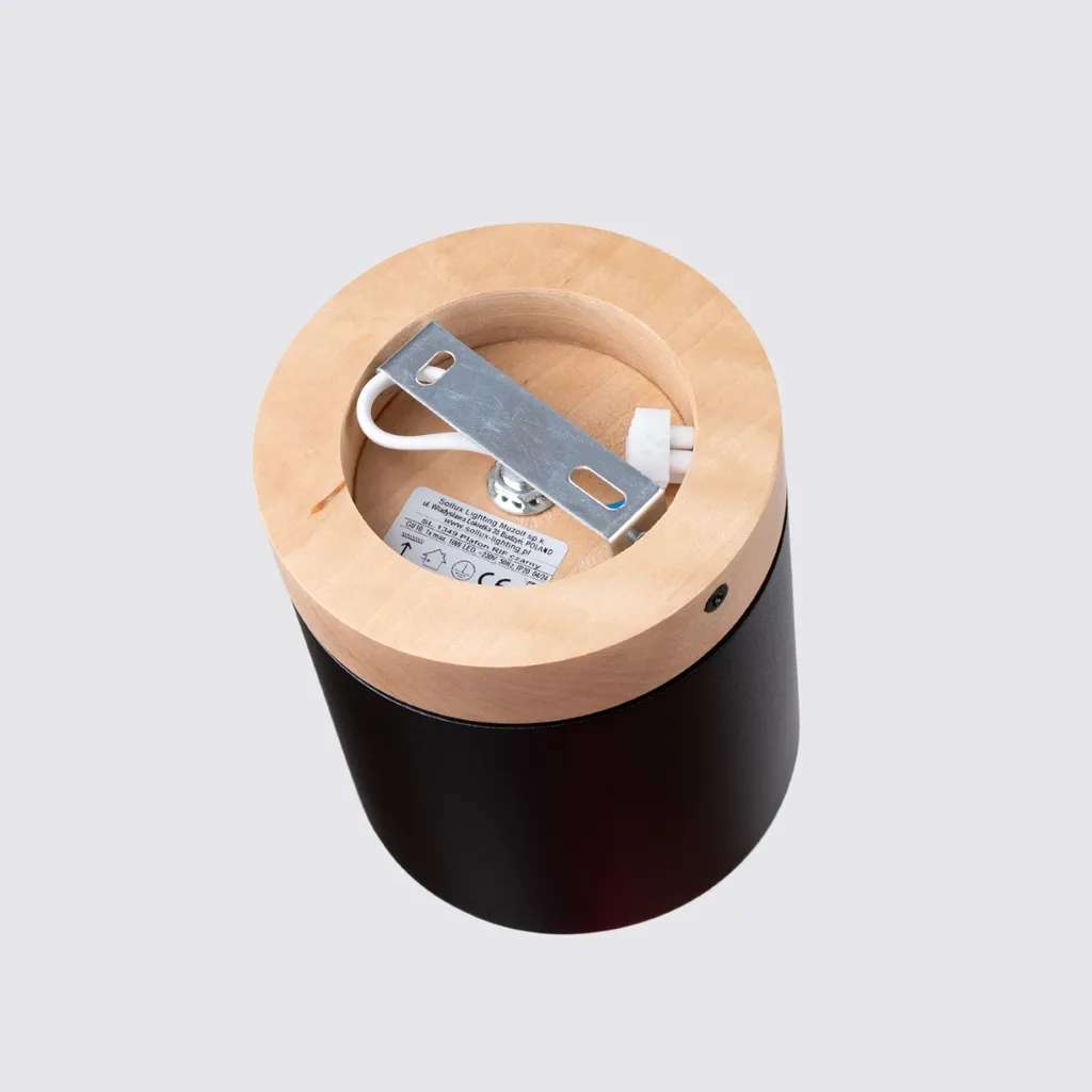 Plafonnier RIF Noir : Éclairage Compact pour Petits Espaces 1xGU10