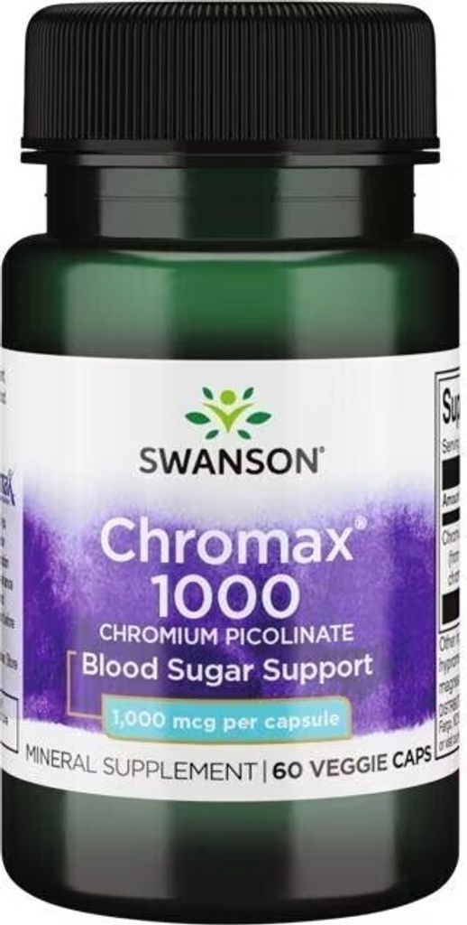 Chrom Picolinat Chromax 1000 mcg 60 Veggie-Kapseln Swanson Produktbild 