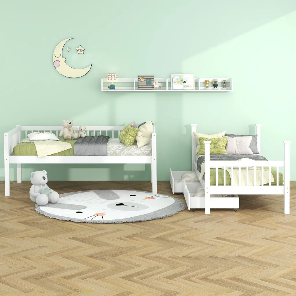 Lit superposé 90x200 pour ranger et dormir : solution complète avec tiroirs