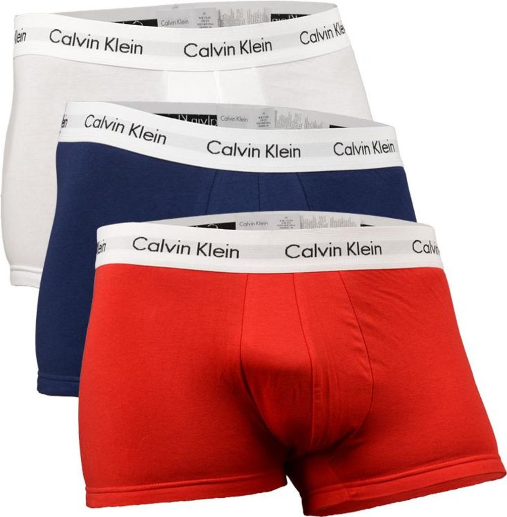 3 boxer CALVIN KLEIN Mod. U2664G Rosso/Biancoblu Taglia: xl Immagine del prodotto 