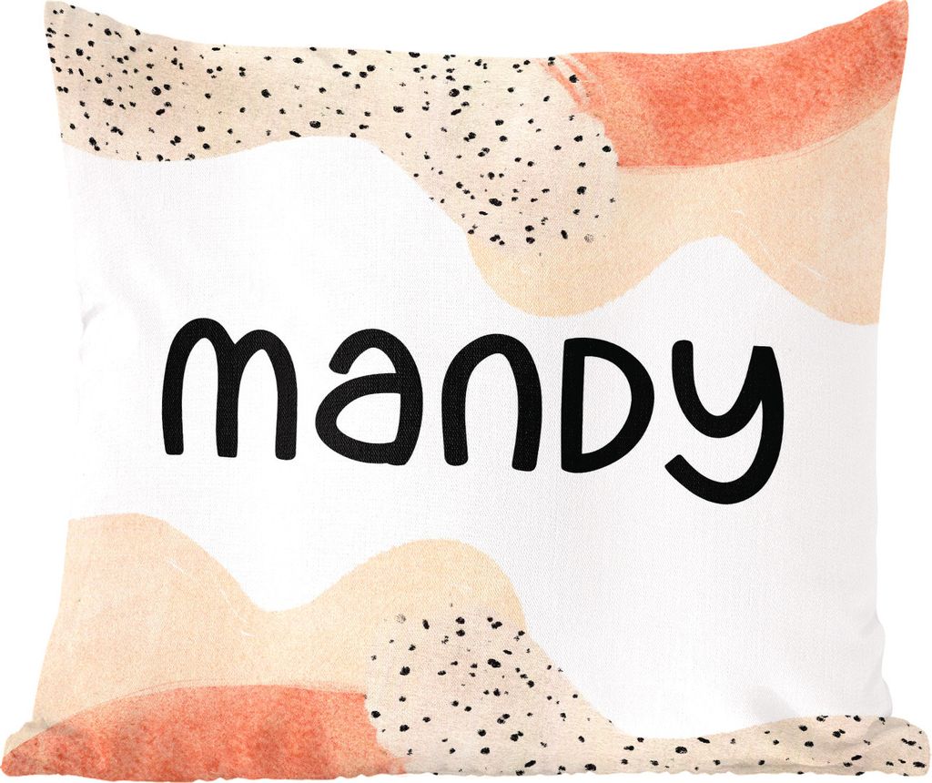 MuchoWow Zierkissen Sofakissen Wohnzimmer Dekokissen 60x60 cm Mandy - Pastell - Mädchen - Sitzfläche - Foto Polster