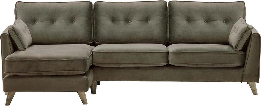 Linksseitiges Ecksofa Magnus-Velluto 17-wax black