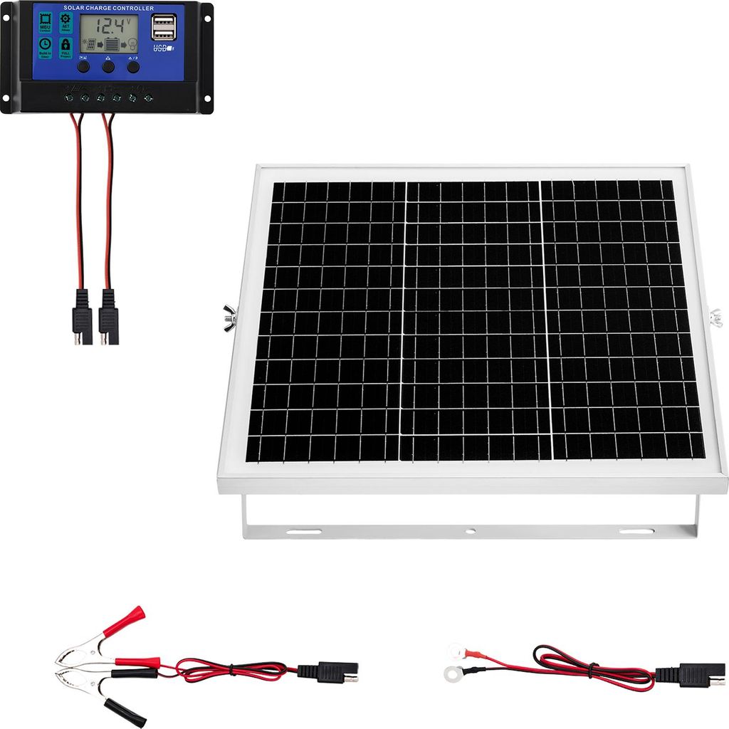 SucceBuy 12V Monokristallines Solarpanel-Kit 20W, Produktbild 