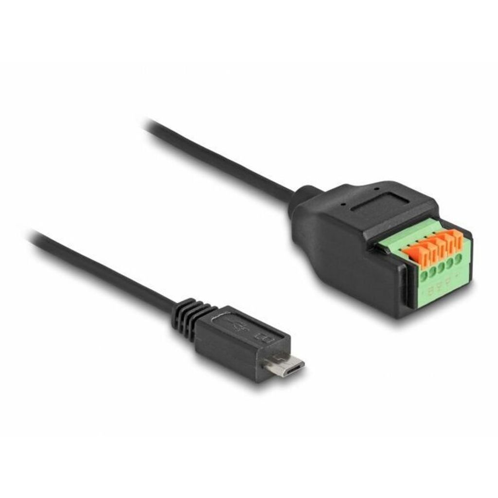 Delock - USB-Adapter - 5-poliger Anschlussblock zu Micro-USB Typ B (M) - USB 2.0 - 15 cm - Schwarz
