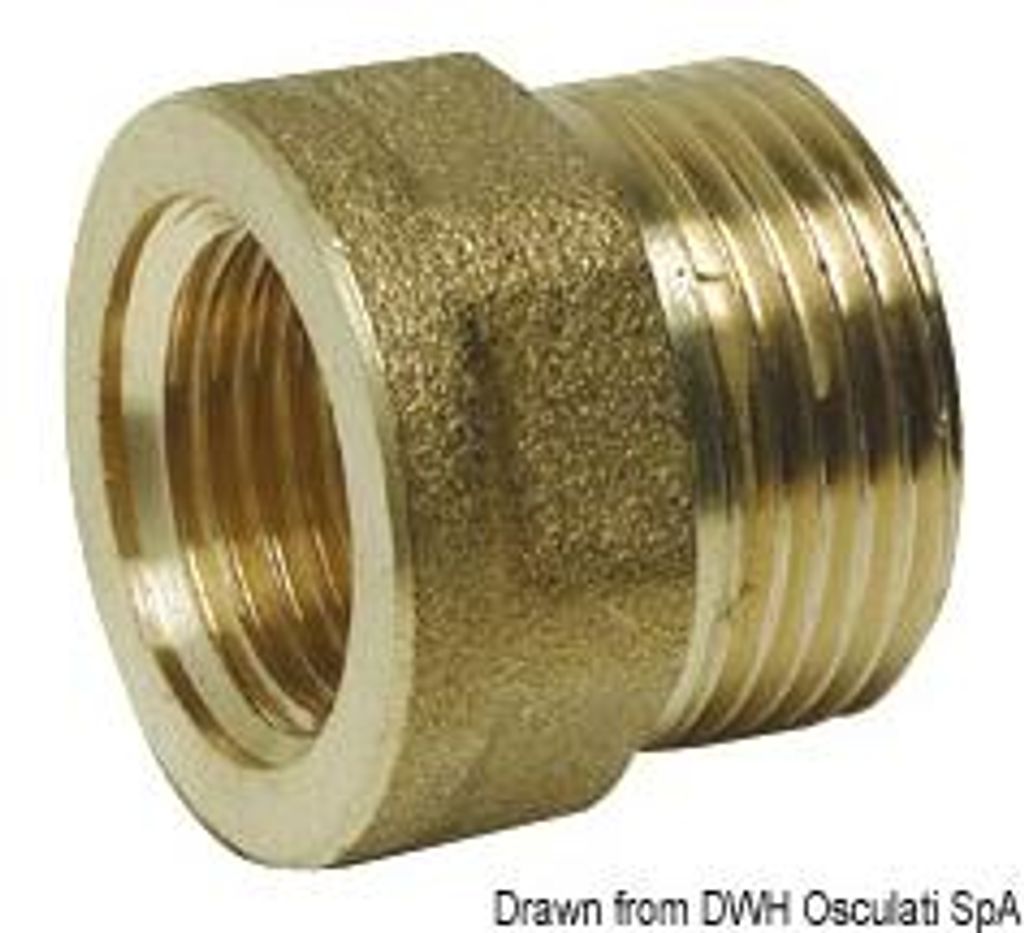 Mosichżna tuleja łącząca męska/weiblich 1"1/2 x 1/2" Osculati 17.272.08