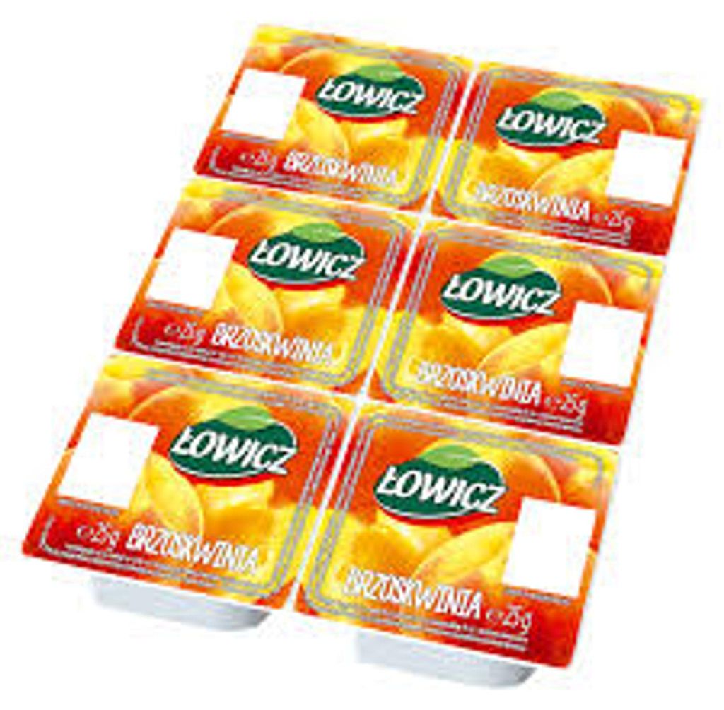 Confiture de pêche en portions individuelles, 6 x 25 g - Image du produit 