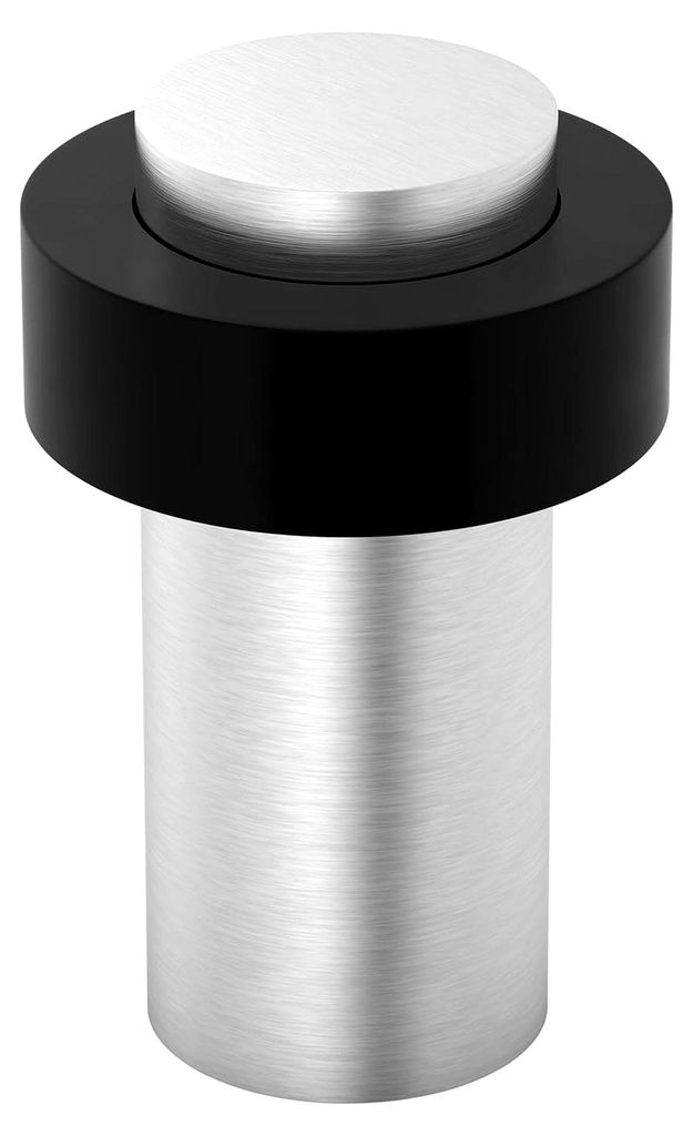 Edelstahl Türstopper für Haustüren und Eingangstüren, AISI 304, Türpuffer, Wandschutz, Bodenstopper, Wandstopper, Gummipuffer