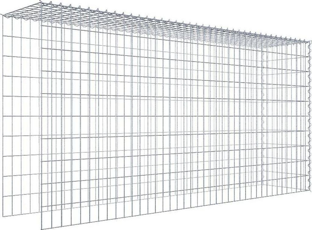 Anbaugabione Typ 4 200 cm x 100 cm x 40 cm (L x H x T), Maschenweite 5 cm x 10 cm, Spirale