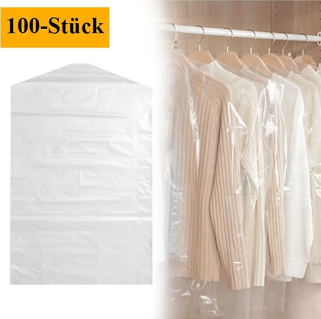 50er Set Kleiderschutzhülle Transparent  | Mantelschutz Produktbild 