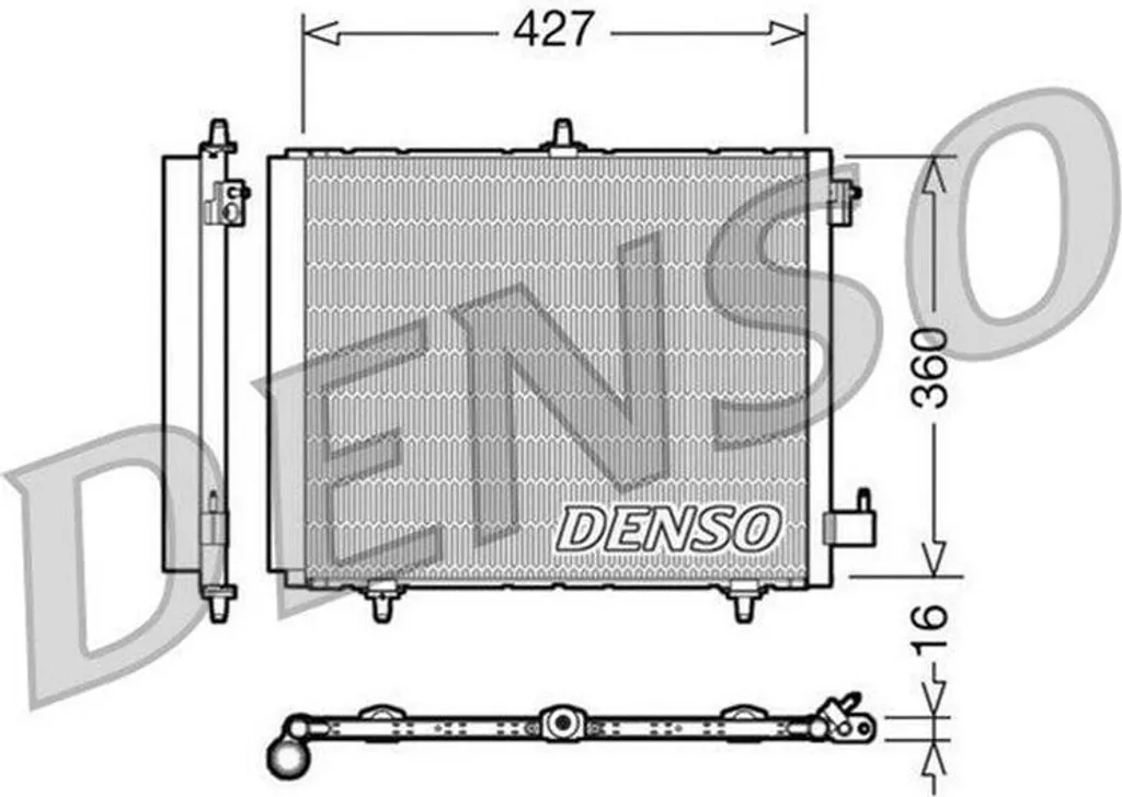 Condenseur DENSO DCN21009 en aluminium traité contre la corrosion