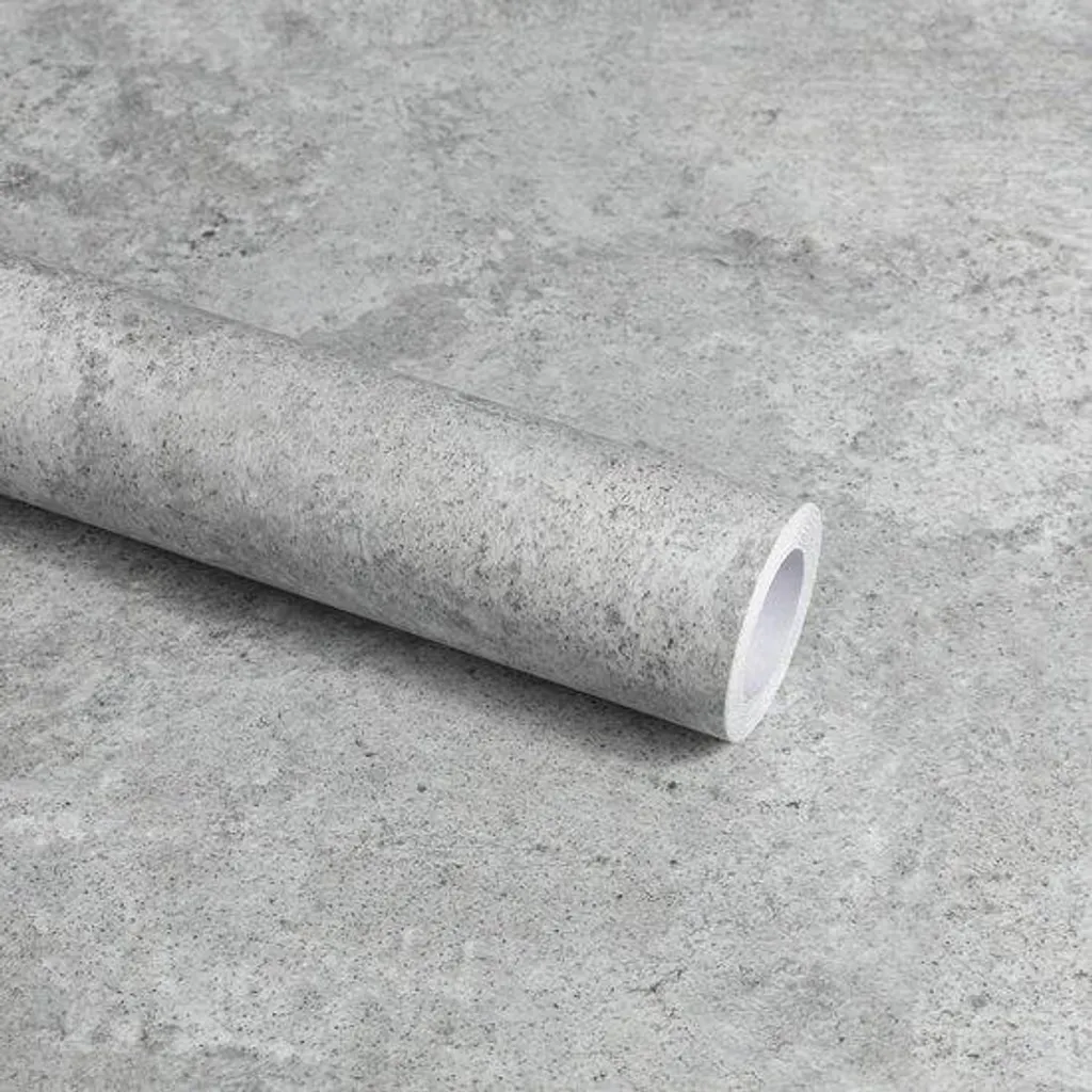 Film adhésif aspect béton gris clair pour meubles et murs 40cm x 300cm