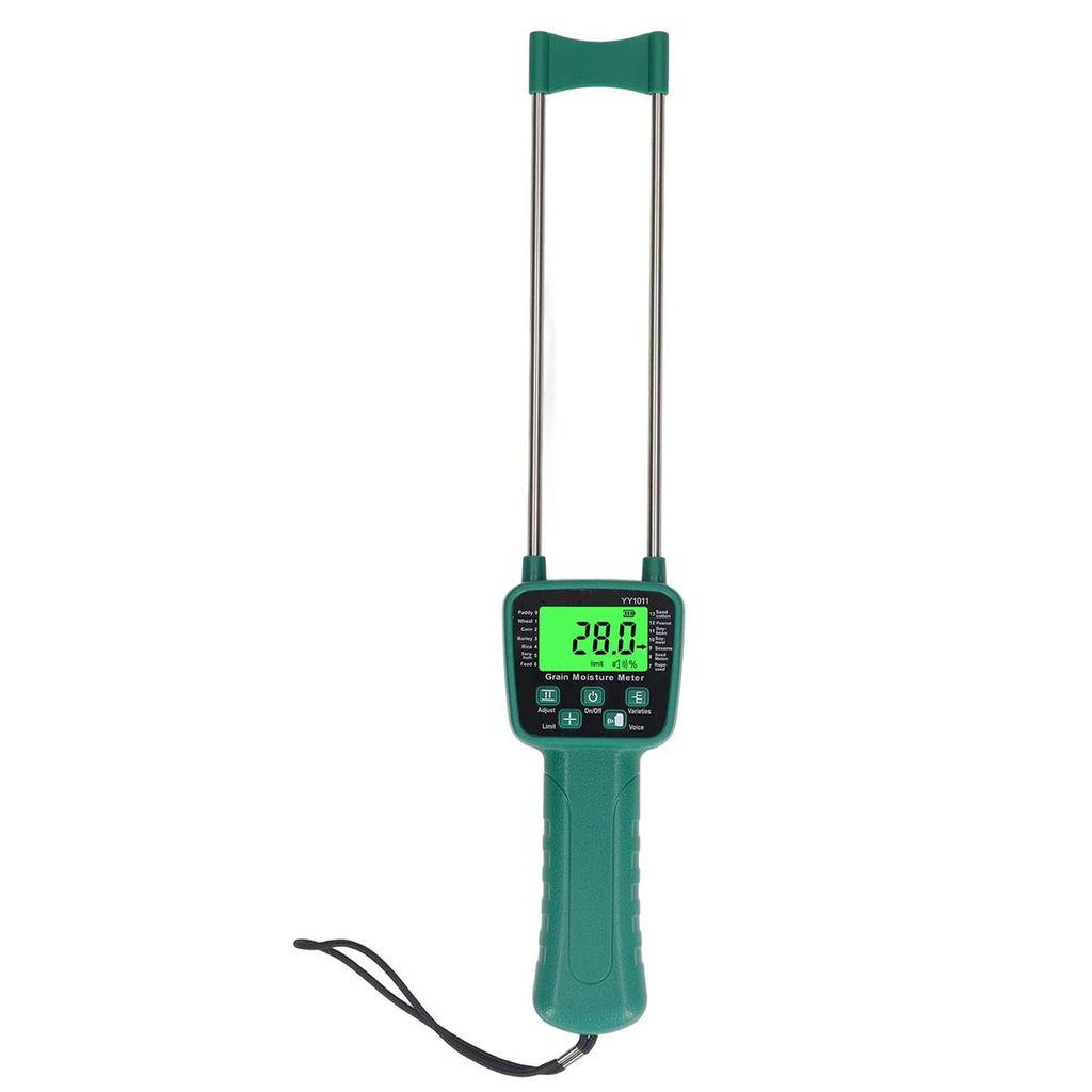Heu Feuchtigkeitsmesser mit LCD & Sprachübertragung – Präzises Feuchtigkeitsmessgerät für Getreide, Mais, Sojabohnen & Futter, Nadel-Sensor, ...