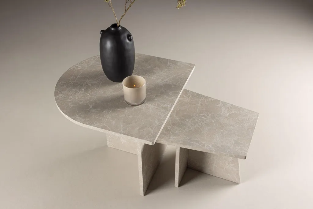 Table basse Sala Beige Venture Home finition mate et structure robuste 80cm