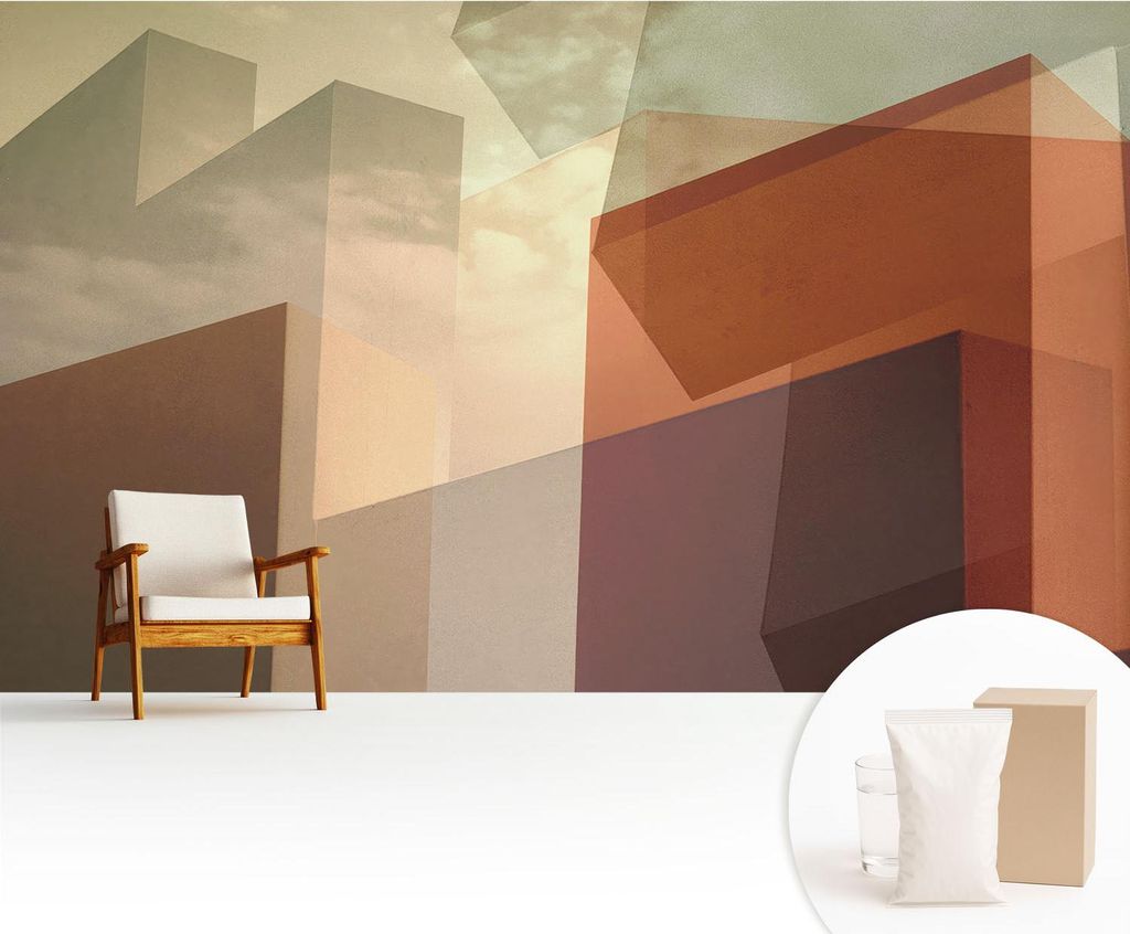 Fototapete - 416x254 cm - Tapete - Wandtapete - Wandbilder - Dekofolie - Tapete Folie - Wand - Dekoration - Wohnzimmer - Abstrakte Formen