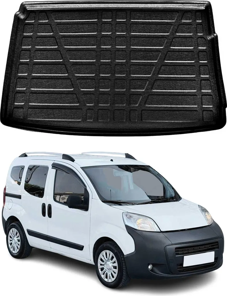 Rivestimento del bagagliaio per Citroen Nemo Estate SX 2007-2018 Gomma nera