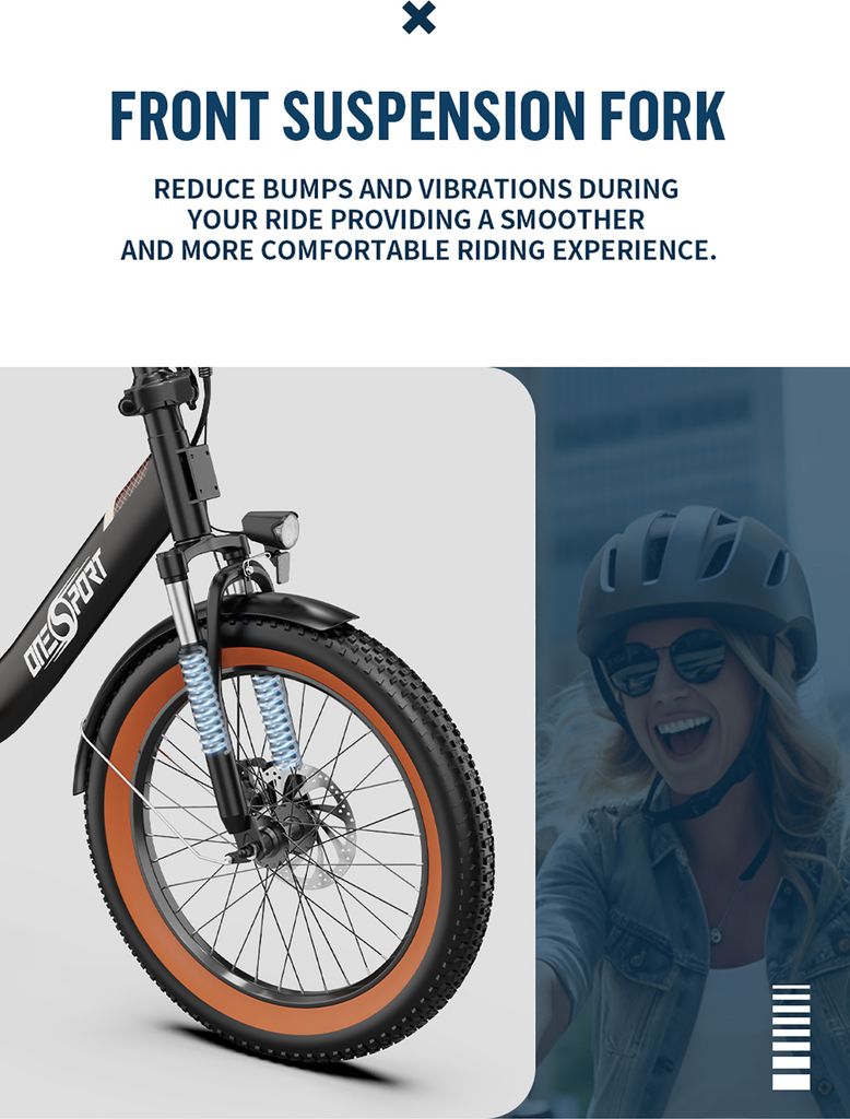 Onesport 20 Zoll Elektrofahrrad ebike Pedelec mit 48V 17 Ah Produktbild 11