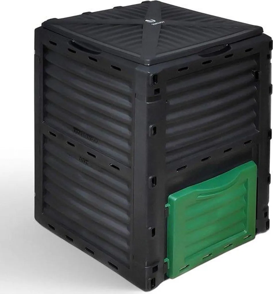 Composteur écologique 300L sans PVC avec système d'aération noir