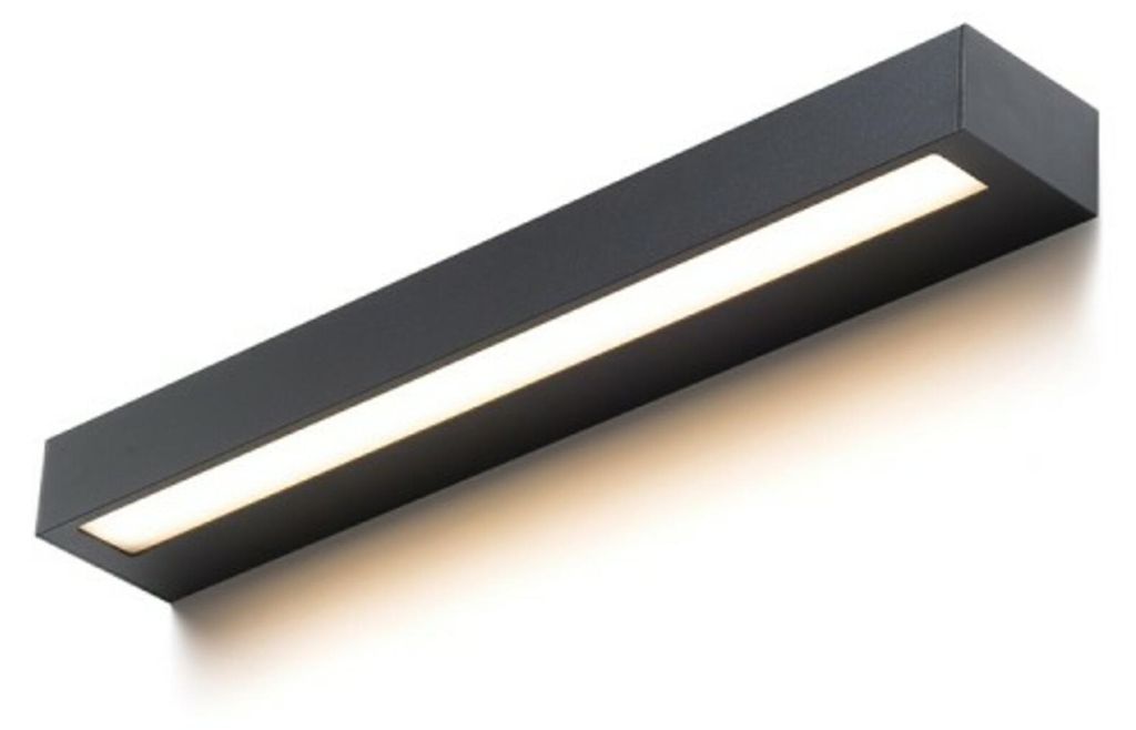 RED - DESIGN RENDL RENDL ASTER 50 Wandleuchte, schwarz milchiges Acryl, 230 V, LED, 2 x 10 W, IP65, 3000 K, R14199
