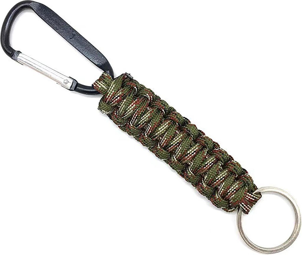 1/4 Stück Karabiner-Schlüsselanhänger aus geflochtenem Seil für den Außenbereich, strapazierfähig, aus Metall, tragbar, leicht, für Camping,...
