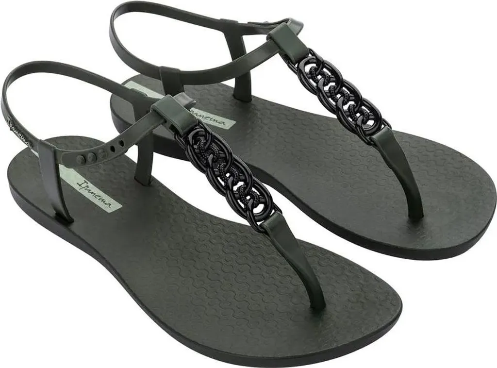 Sandales de Plage Chic Ipanema Class Chain Vertes 40 pour les Vacances