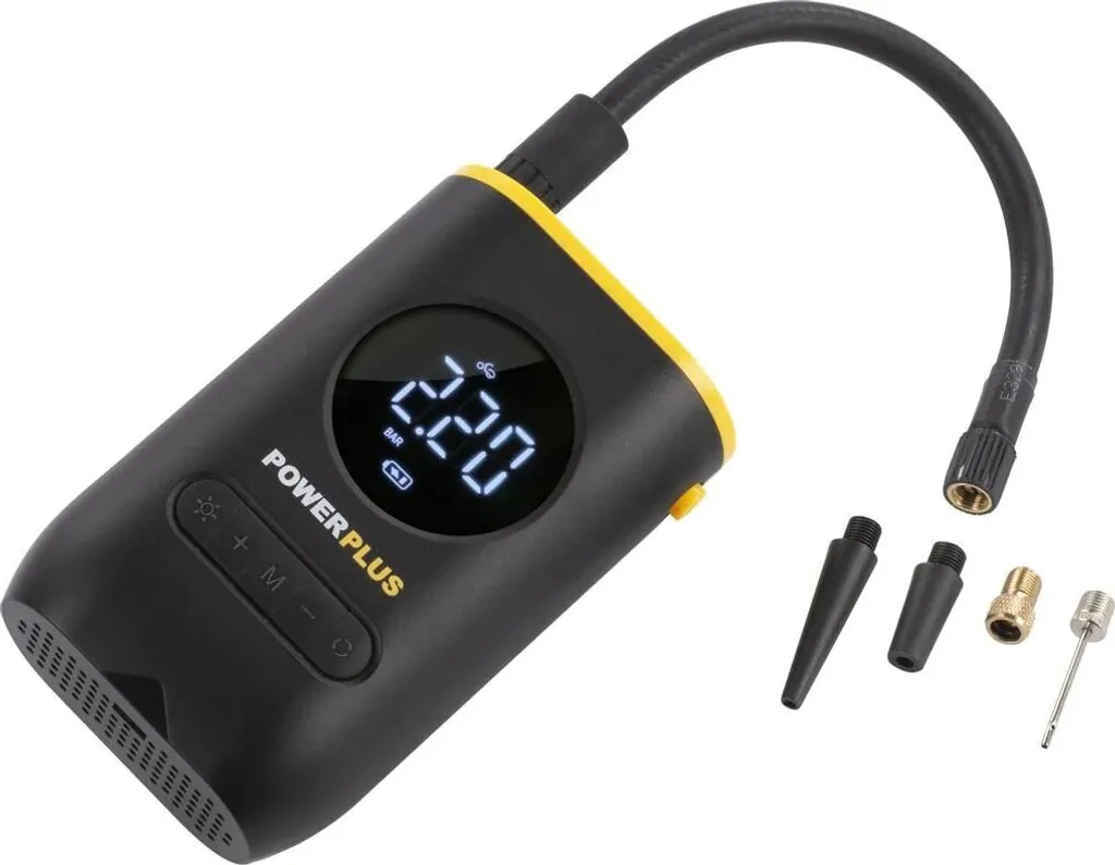 Gonfleur de Pneu Vélo et Moto 8V - Pompe Nomade 10 Bar pour le Voyage