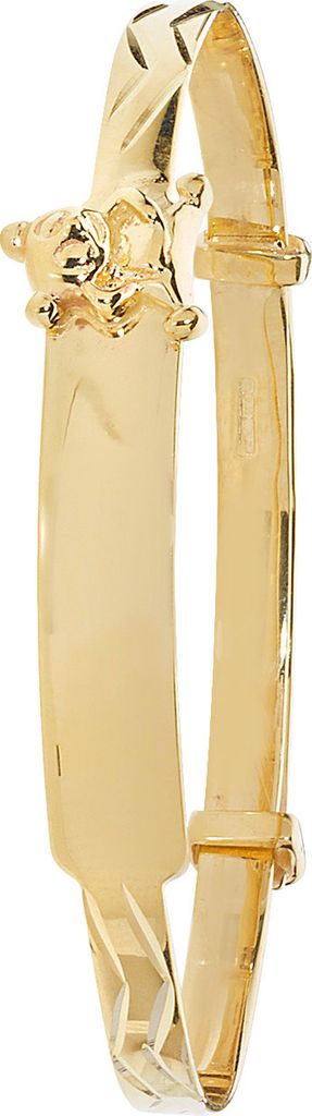 Süßer 9 Karat (375) Gold Baby - Erweiterbar Armreif - 3mm; TRS14212