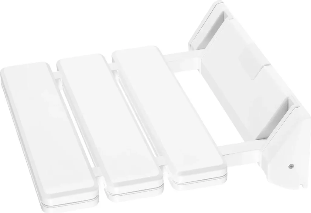 Sedile Doccia per Anziani e Disabili 130kg - Bianco Pieghevole Inox