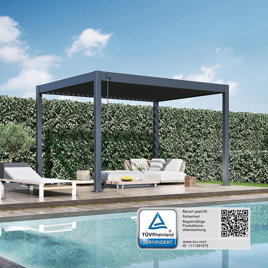 Classic Pavillon Terrassenüberdachung Aluminium 3 x 4 M Produktbild 