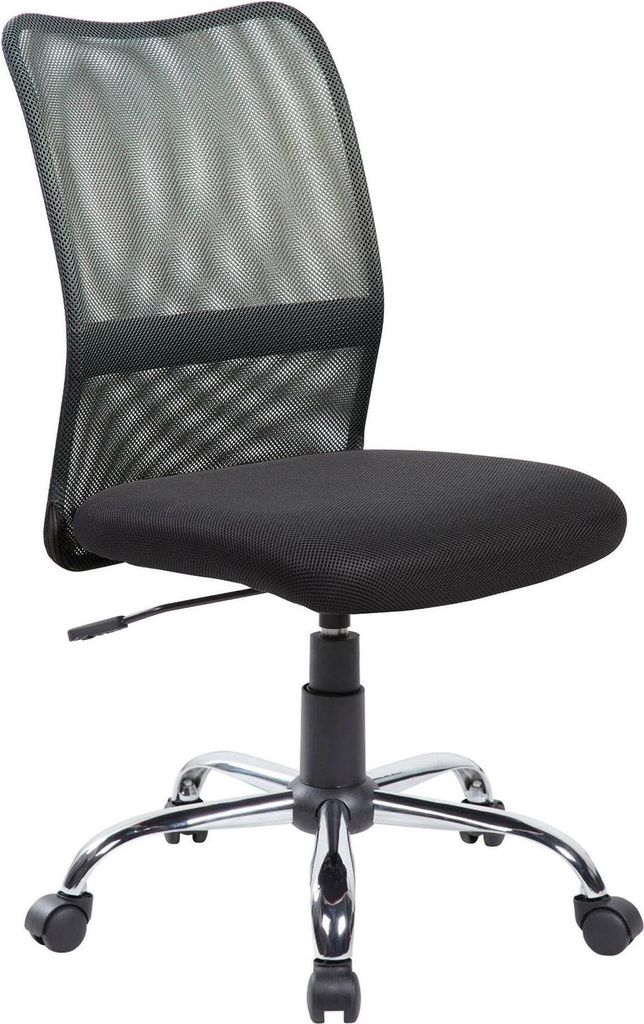 Bürostuhl Dana, Mesh-Arbeitsstuhl, ergonomischer Bürositz, 57x46h90/100 cm, schwarz