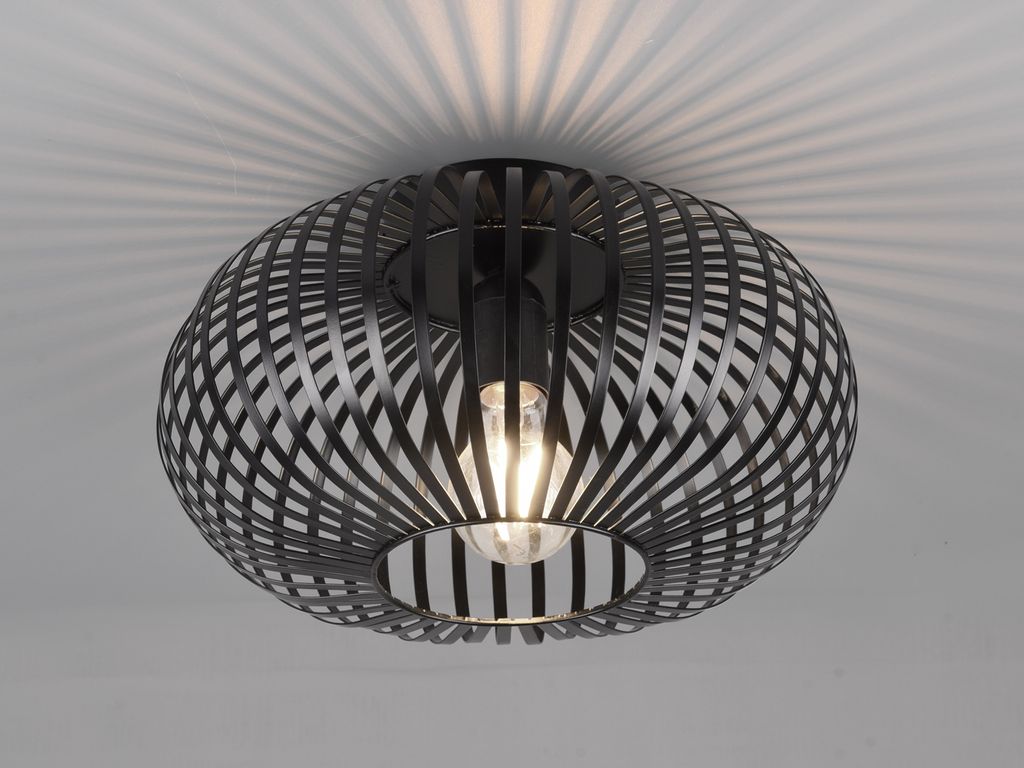 Trio Leuchten Johann Deckenleuchte Ø30cm 60W Schwarz Produktbild 3