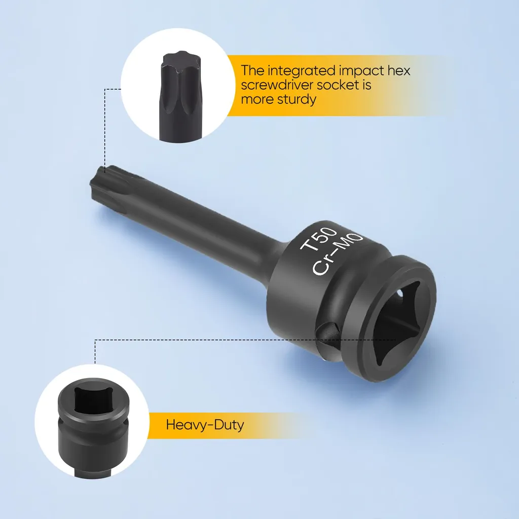 Coffret de douilles Torx pour réparation automobile - Outillage robuste - 8