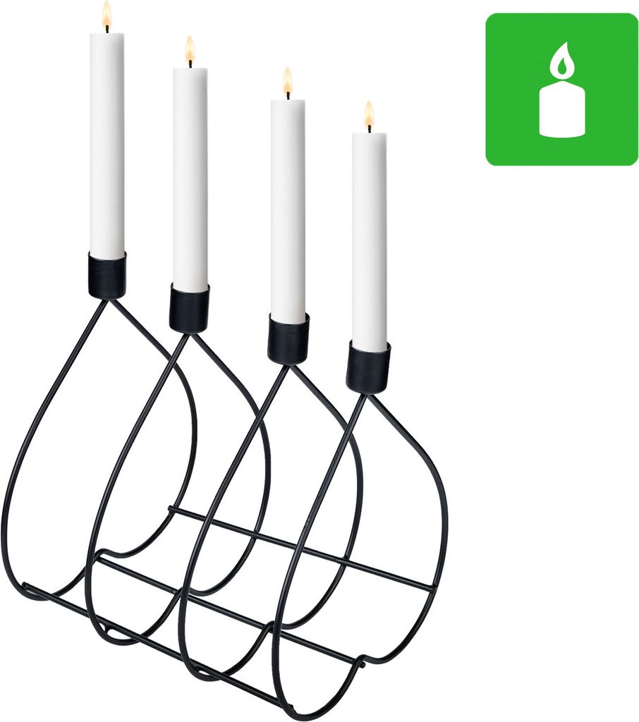 Marrakesch Moderne Kerzenhalter aus Metall 22cm lang - Weihnachtsdeko Kerzenständer in Herz-form Modern Kimle