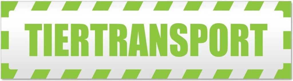 Kiwistar Tiertransport gestreift Magnetschild Schild magnetisch - 20cm Lindgrün - Magnetfolie für Auto PKW Kfz