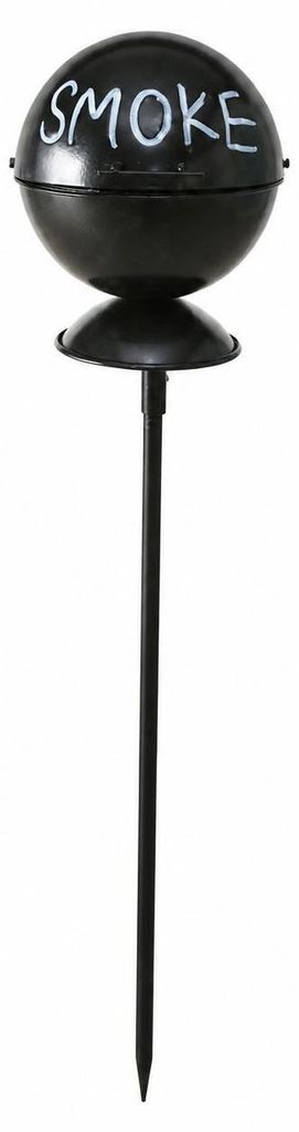 Boltze Aschenbecher, Rund, Schwarz, Weiß, Eisen, 13 cm, Produktbild 