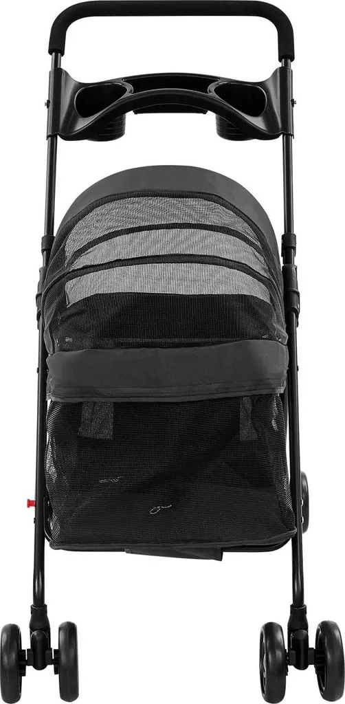 Poussette pour chien pliable pour animaux fatigués ou blessés noir 18kg - 4