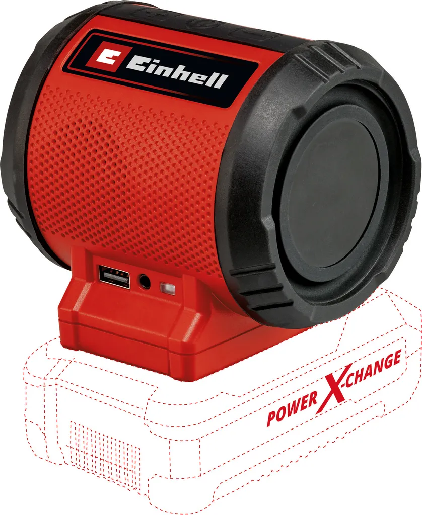 Einhell TC-SR 18 Li BT Solo - Haut-parleur Bluetooth USB Rouge 4514150